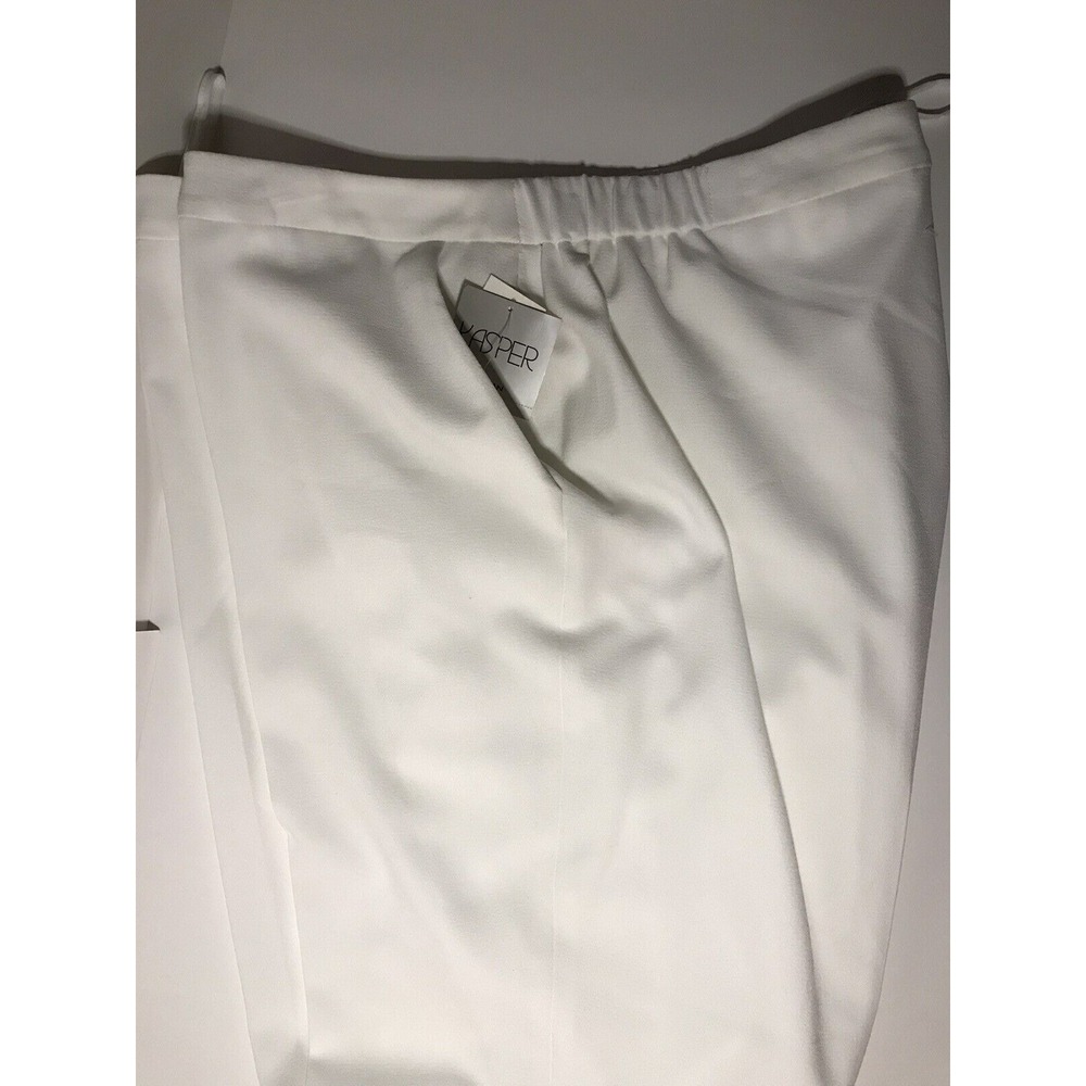 womens kasper elastic waist dress pant white‎ size 24